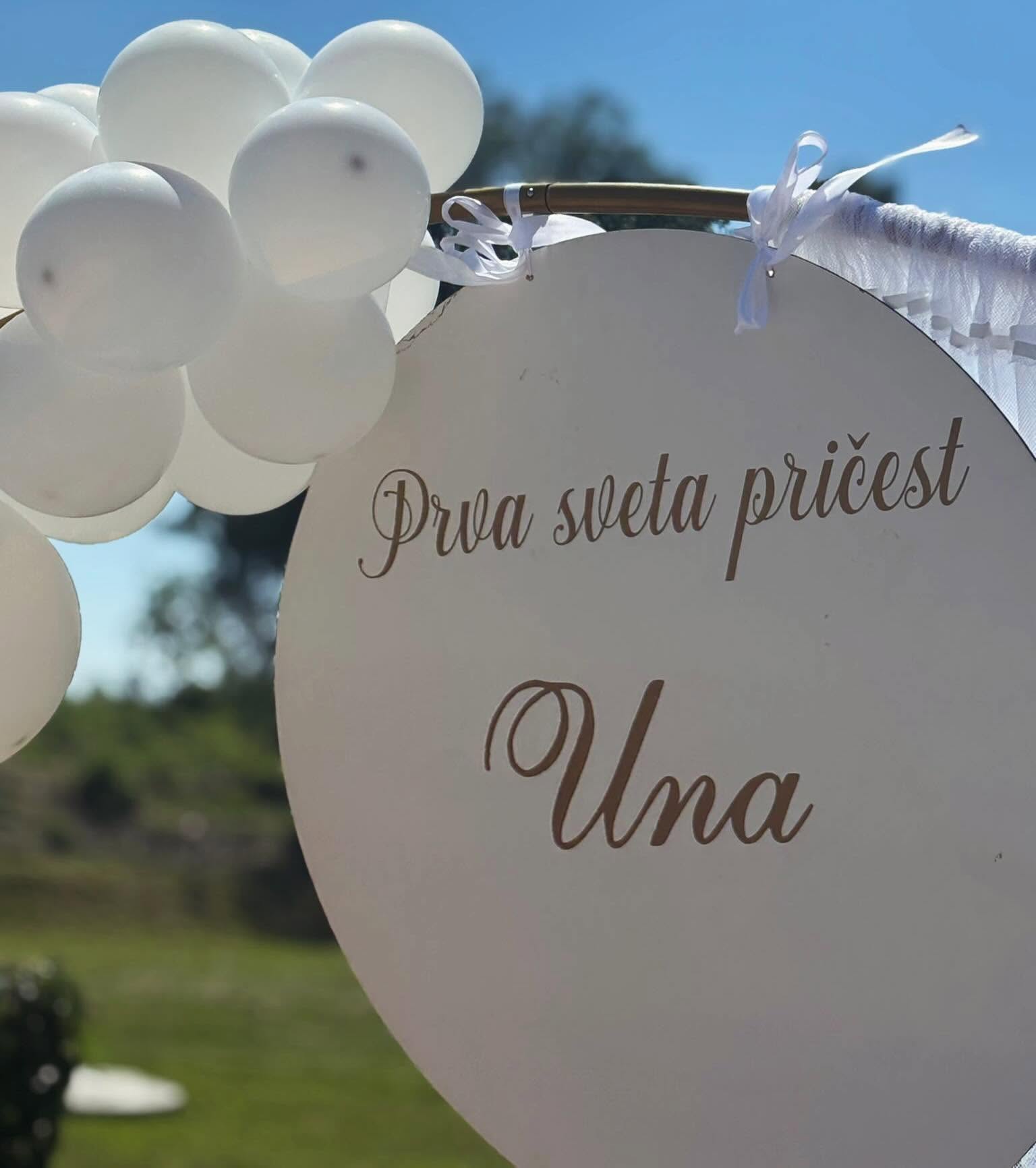 Prva sveta pričest personalizirani natpis